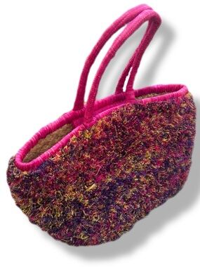 Paris Totes Eyelash Boho Statement Bag 17x10 - EUC